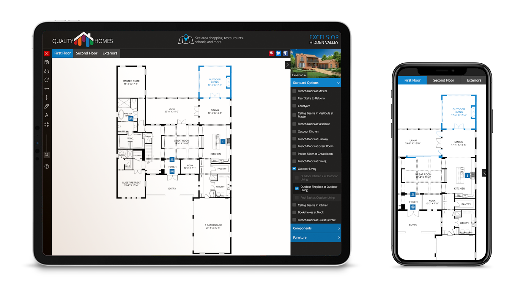 Interative Floor Plans on Tablet and Mobile