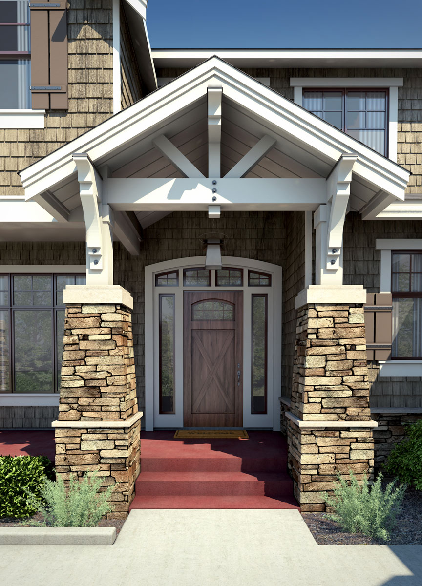 Exterior Entry Way Home Rendering
