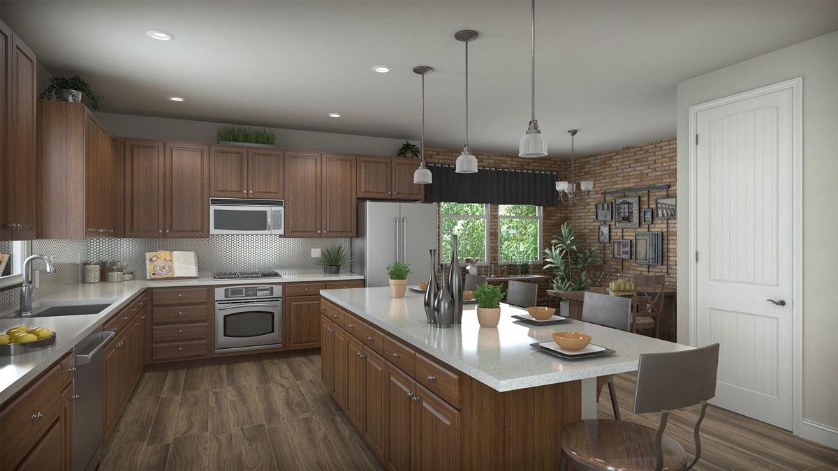 Interior Contemporary Kitchen Rendering