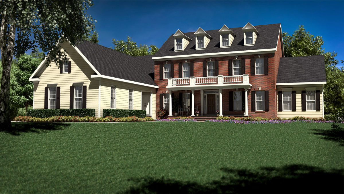 Realistic Exterior Daytime Home Rendering