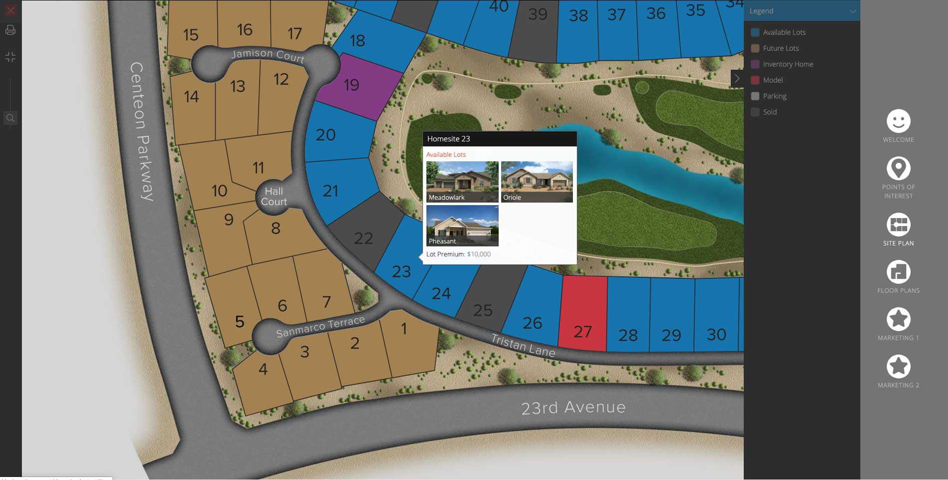 Site Plan in Kiosk