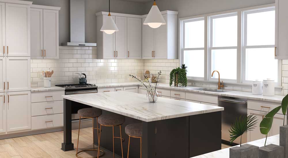 White Kitchen Rendering