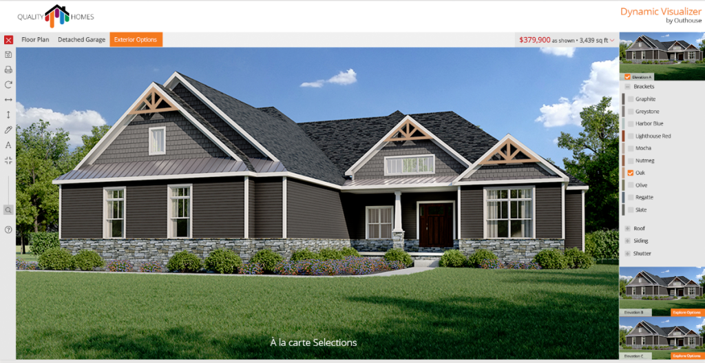 Explore options exterior visualizer. 